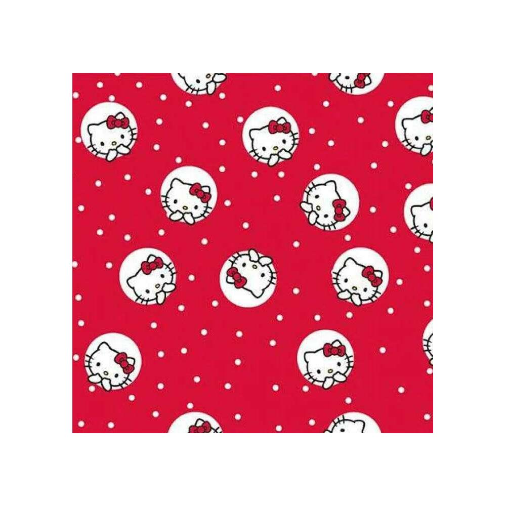 Tricoline Fernando Maluhy - Hello Kitty com Poá - 100% Algodão - C04