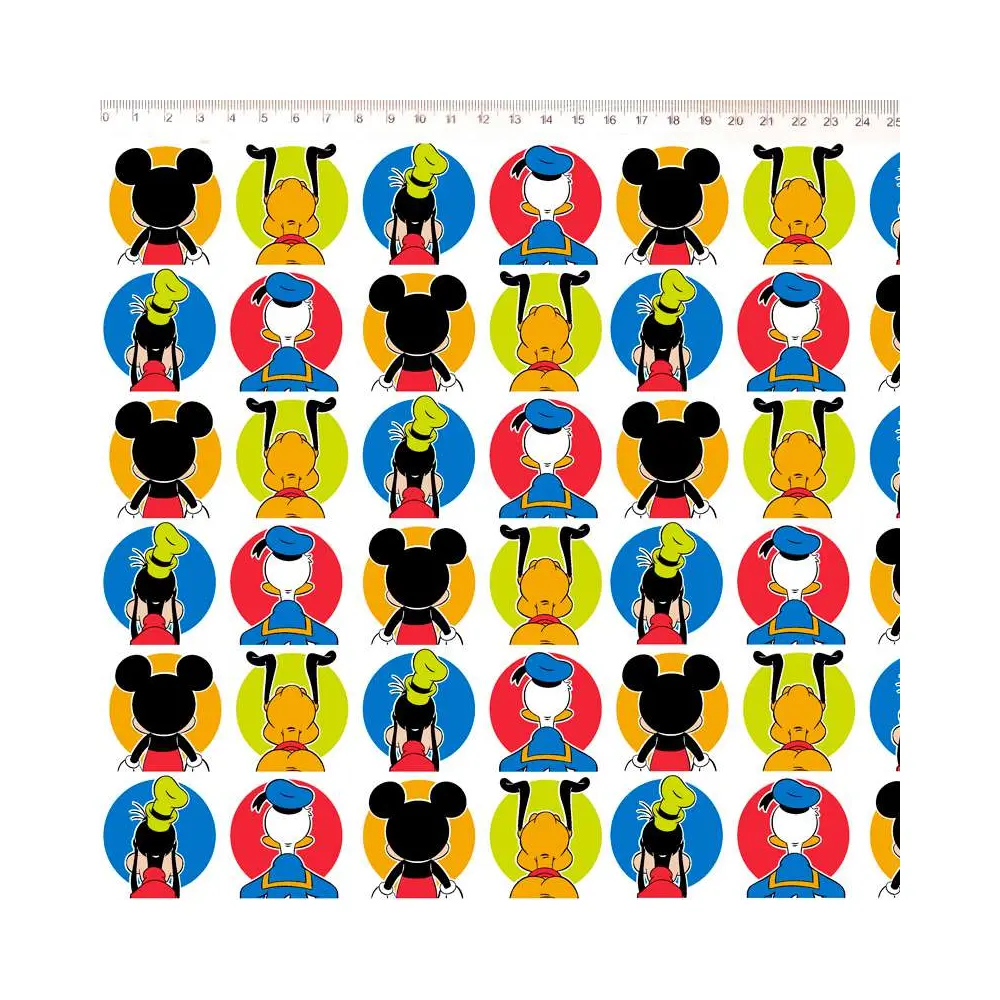 Tricoline Fernando Maluhy - Mickey e Turma - 100% Algodão - C01