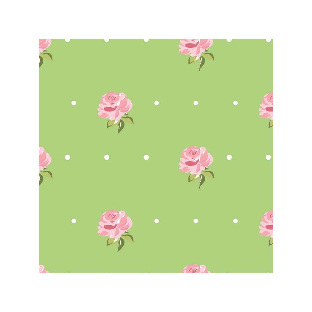 Tricoline Fernando Maluhy - Mini Rosas com Poá - 100% Algodão - C04