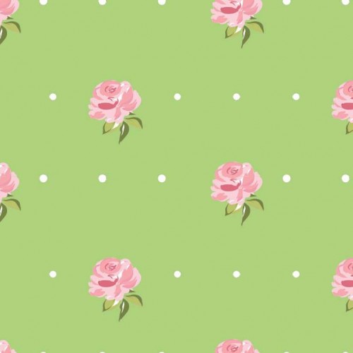 Tricoline Fernando Maluhy - Mini Rosas com Poá - 100% Algodão - C04