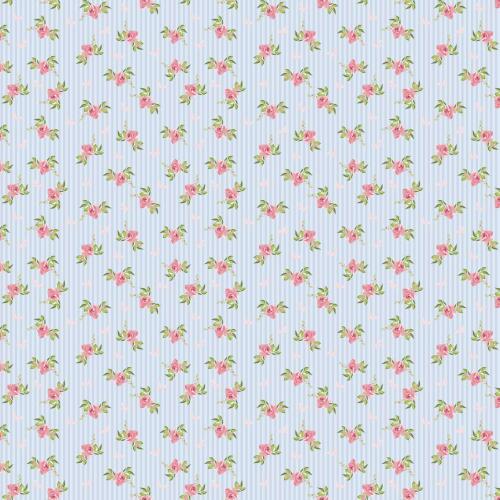 Tricoline Fernando Maluhy - Mini Flor Listrada - 100% Algodão - C01