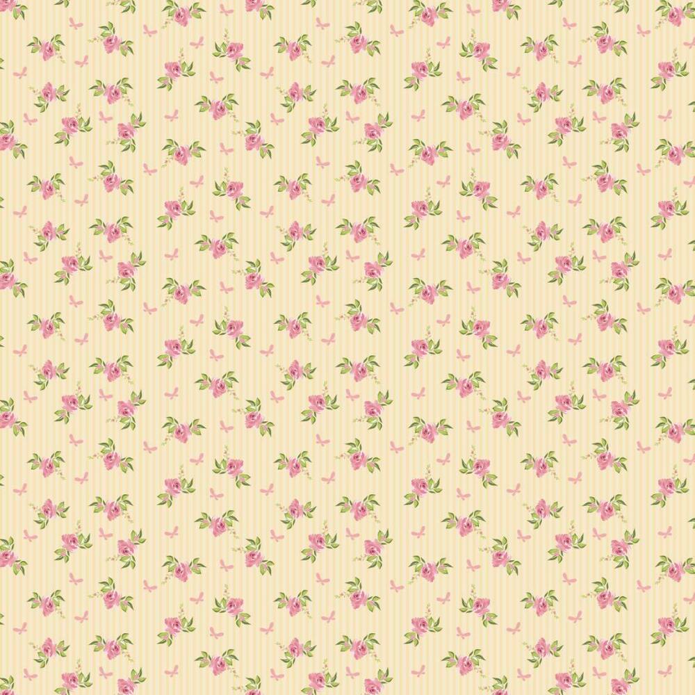 Tricoline Fernando Maluhy - Mini Flor Listrada - 100% Algodão - C03