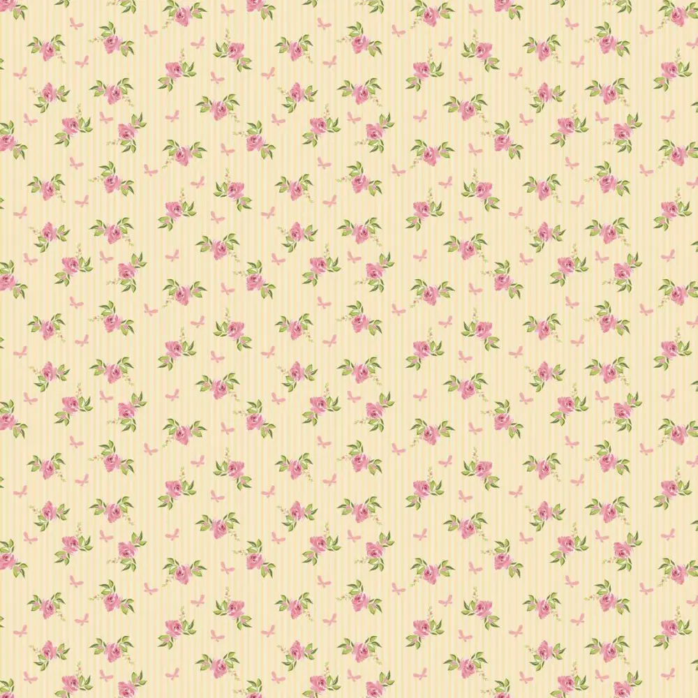 Tricoline Fernando Maluhy - Mini Flor Listrada - 100% Algodão - C03