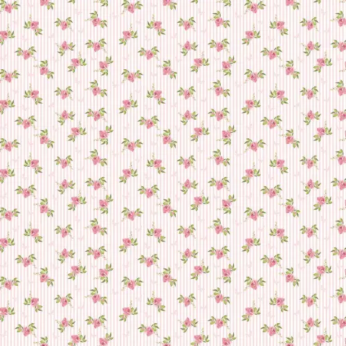 Tricoline Fernando Maluhy - Mini Flor Listrada - 100% Algodão - C05