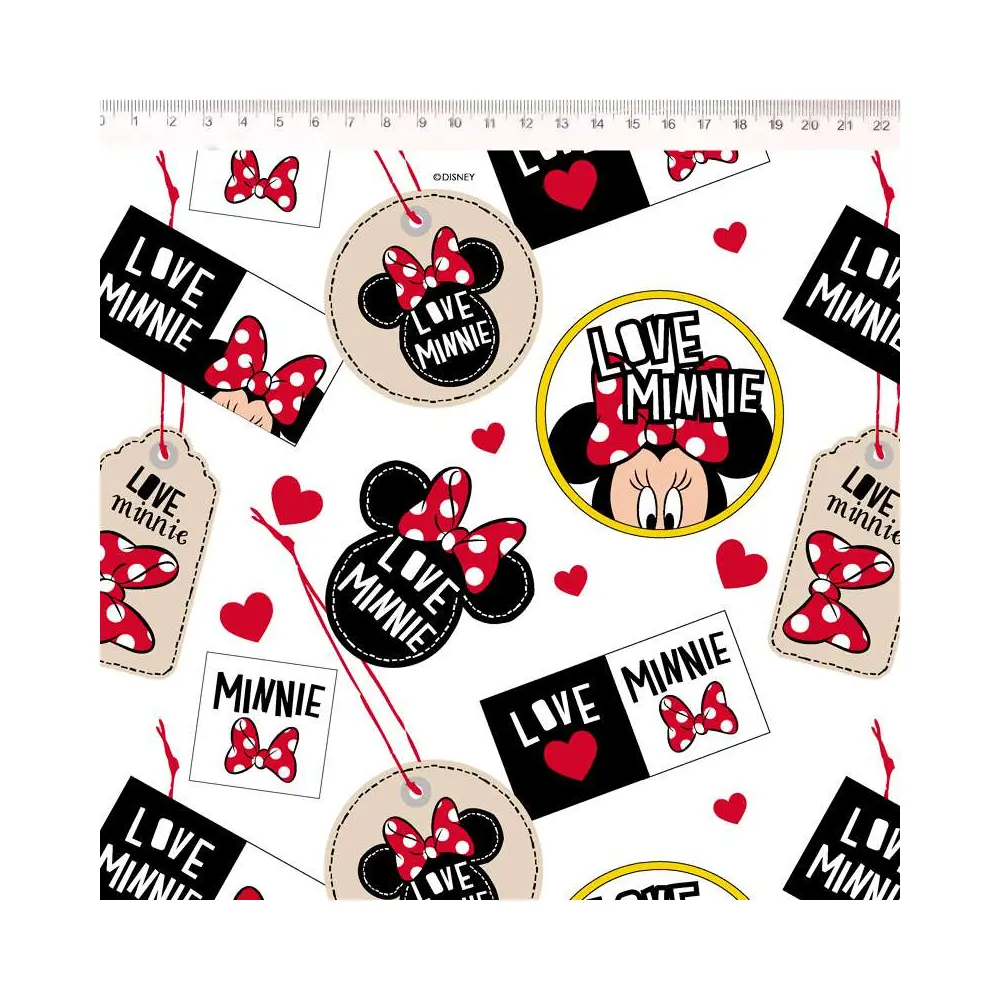 Tricoline Fernando Maluhy - Minnie Mouse Tag - 100% Algodão - C01