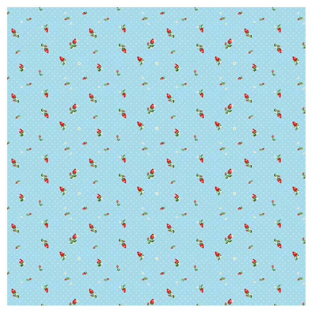 Tricoline Fernando Maluhy - Coleção Fresa Morango com Poá - 100% Algodão - C01 Tricoline Fernando Maluhy - Coleção Fresa Morango com Poá - 100% Algodão - C01