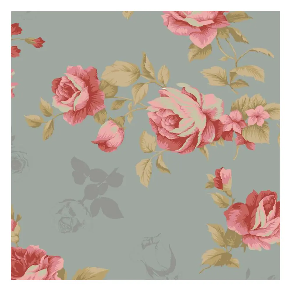 Tricoline Fernando Maluhy - Ramos Rosas Grande - 100% Algodão - C04 Tricoline Fernando Maluhy - Ramos Rosas Grande - 100% Algodão - C04