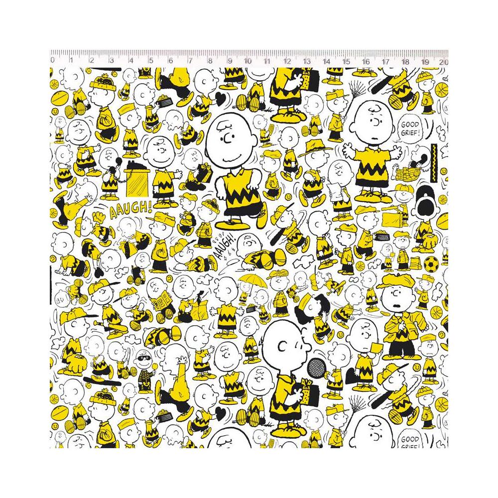 Tricoline Fernando Maluhy - Snoopy e Charlie Brown - 100% Algodão - C01