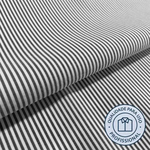 Tricoline SAVILLE DOPTEX Para Camisaria Com Elastano 29% Algodão 67% Poliéster 4% Elastano 1,40L - 021 - preto