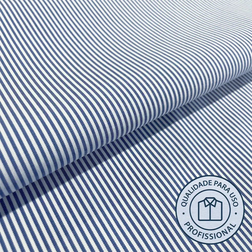Tricoline SAVILLE DOPTEX Para Camisaria Com Elastano 29% Algodão 67% Poliéster 4% Elastano 1,40L - 1429 - azul royal
