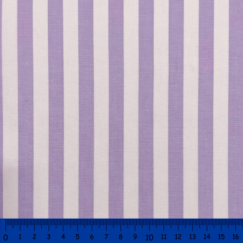 Tricoline Listras Grandes Fio Tinto 100% Algodão - Lilás