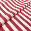 Tricoline Listras Grandes Fio Tinto 100% Algodão - Vermelho