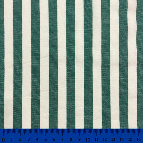 Tricoline Listras Grandes Fio Tinto 100% Algodão - Verde bandeira