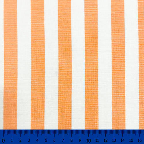 Tricoline Listras Grandes Fio Tinto 100% Algodão - Laranja