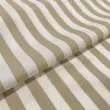 Tricoline Listras Grandes Fio Tinto 100% Algodão - Bege escuro
