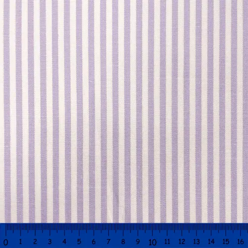 Tricoline Listras Médias Fio Tinto 100% Algodão - Lilás
