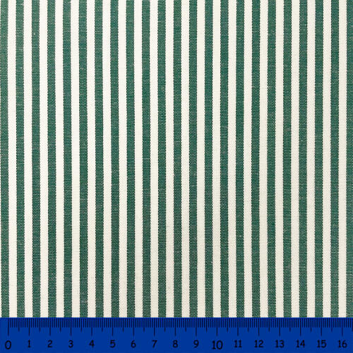 Tricoline Listras Médias Fio Tinto 100% Algodão - Verde bandeira