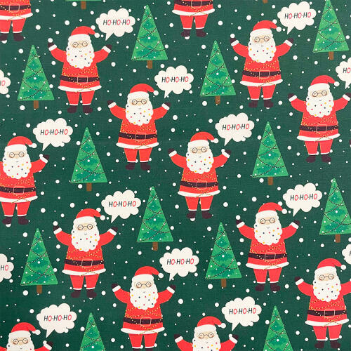 Tricoline Natal Hohoho do Noel 100% Algodão - 1,50m largura - Variante 1