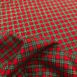 Tricoline Natal Xadrez Fio Tinto com Lurex Dourado 100% Algodão - Rena 1033