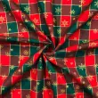 Tricoline Natal Xadrez - Fio Lurex com Estampa - 100% Algodão - 1026-4