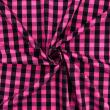 Tricoline Xadrez Fio Tinto - Extra Grande - 100% Algodão - Pink com preto