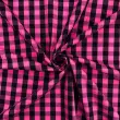 Tricoline Xadrez Fio Tinto - Extra Grande - 100% Algodão - Pink com preto