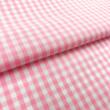 Tricoline Xadrez Fio Tinto - Grande - 100% Algodão - Rosa bebê