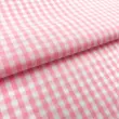 Tricoline Xadrez Fio Tinto - Grande - 100% Algodão - Rosa bebê