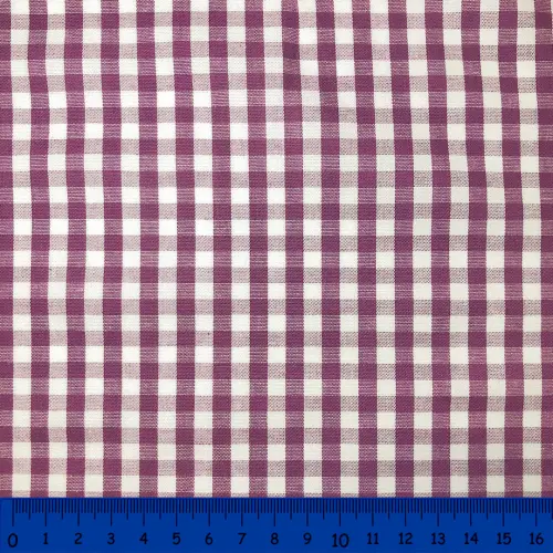 Tricoline Xadrez Fio Tinto - Grande - 100% Algodão - Roxo uva
