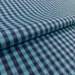Tricoline Xadrez Fio Tinto - Grande - 100% Algodão - Azul com marinho