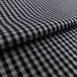 Tricoline Xadrez Fio Tinto - Grande - 100% Algodão - Chumbo com preto