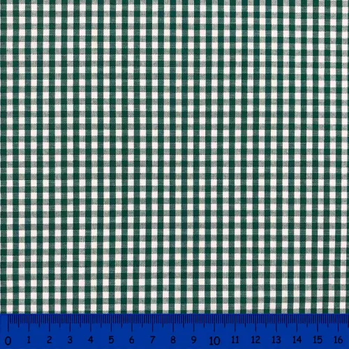Tricoline Xadrez Fio Tinto - Médio - 100% Algodão - Verde bandeira