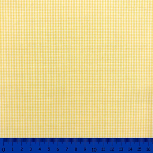 Tricoline Xadrez Fio Tinto - Pequeno - 100% Algodão - Amarelo