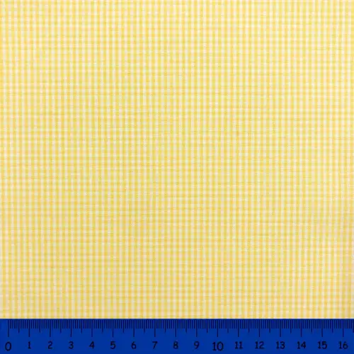 Tricoline Xadrez Fio Tinto - Pequeno - 100% Algodão - Amarelo
