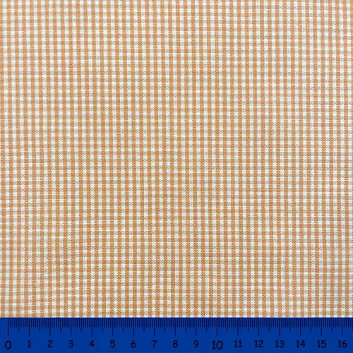 Tricoline Xadrez Fio Tinto - Pequeno - 100% Algodão - Laranja