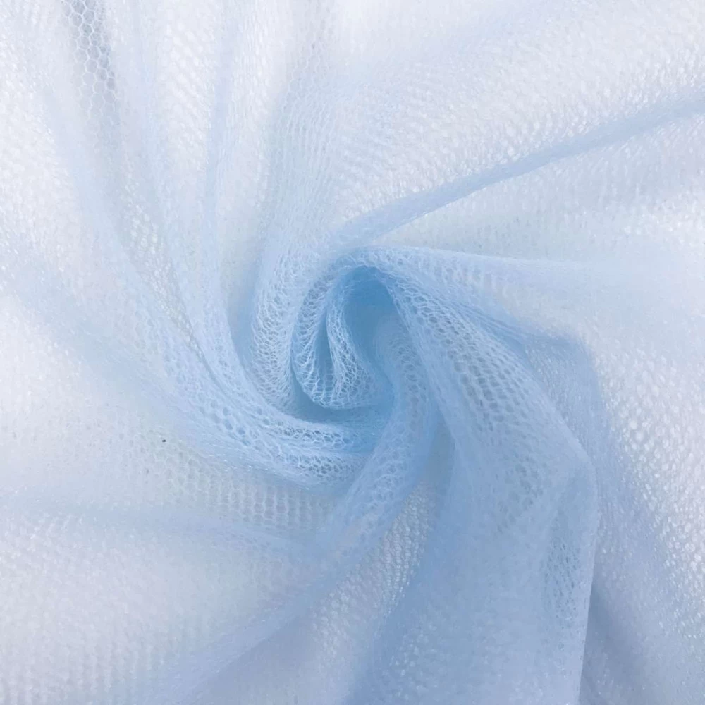 Tule PA - 100% Poliamida - 1,20m largura - Azul claro Tule PA - 100% Poliamida - 1,20m largura - Azul claro