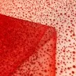 Tule P.A. com Bolinhas de Glitter Permanente 100% Poliester 1,55m largura - Vermelho