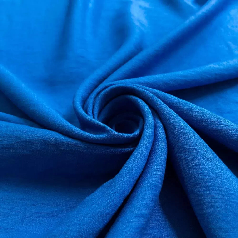Viscose Flow Marroquina 86% Viscose 14% Poliamida 1,52m Largura - Azul anil